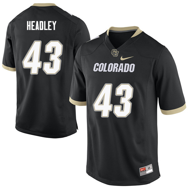 Men #43 Trent Headley Colorado Buffaloes College Football Jerseys Sale-Black